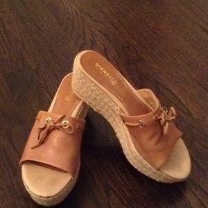 Tan Wedge Espadrille Slide